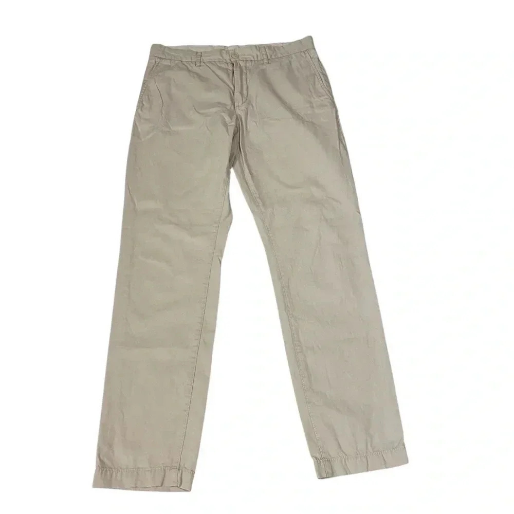 H&M Women's Jeans Pants Slim Fit Tapered Leg Beige/Cream/Grey Size 32